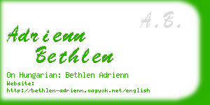 adrienn bethlen business card